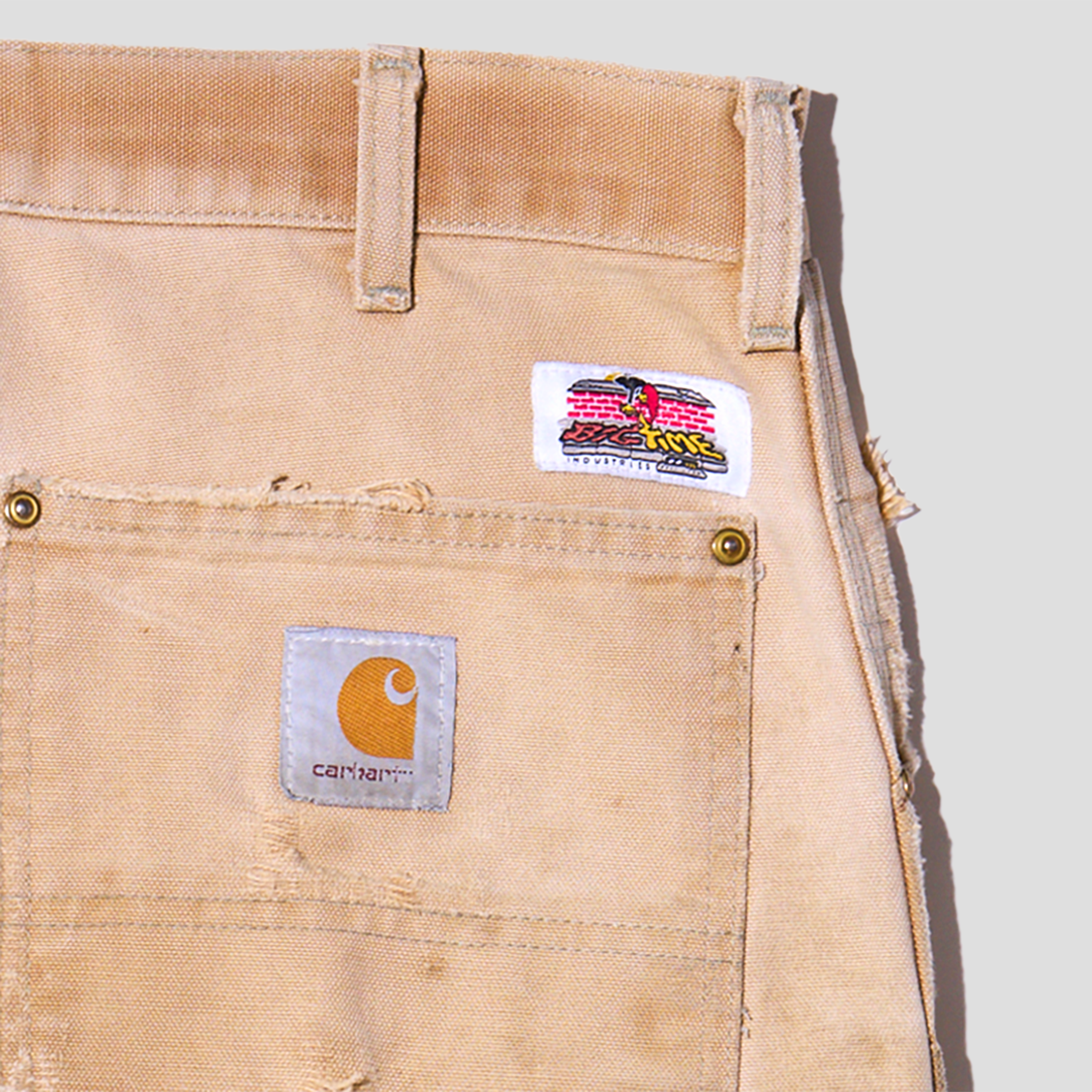 Sad Dogs Embroidered Double Knee Duck Canvas Carpenter Pants (32x29)