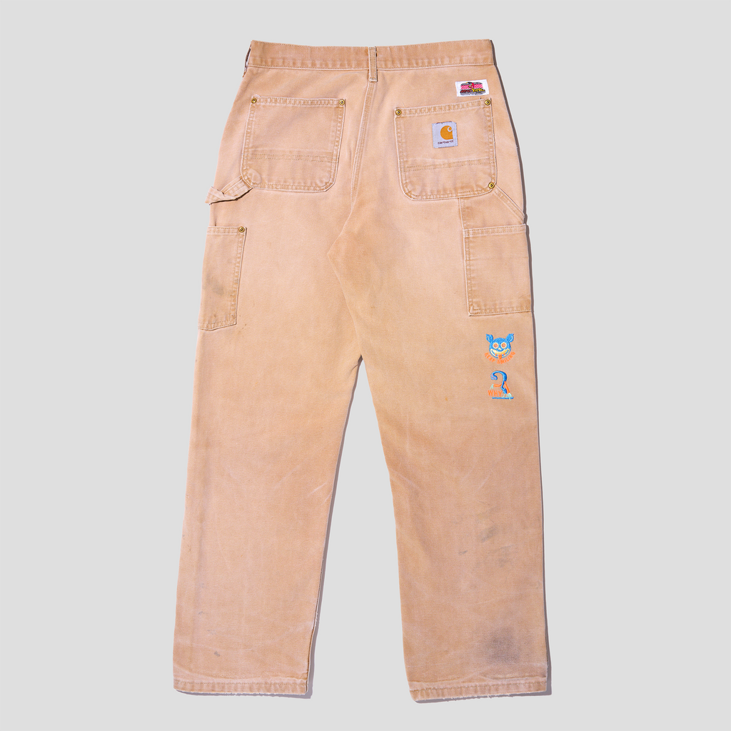 Scum Devil Embroidered Double Knee Duck Canvas Carpenter Pants (30x29)