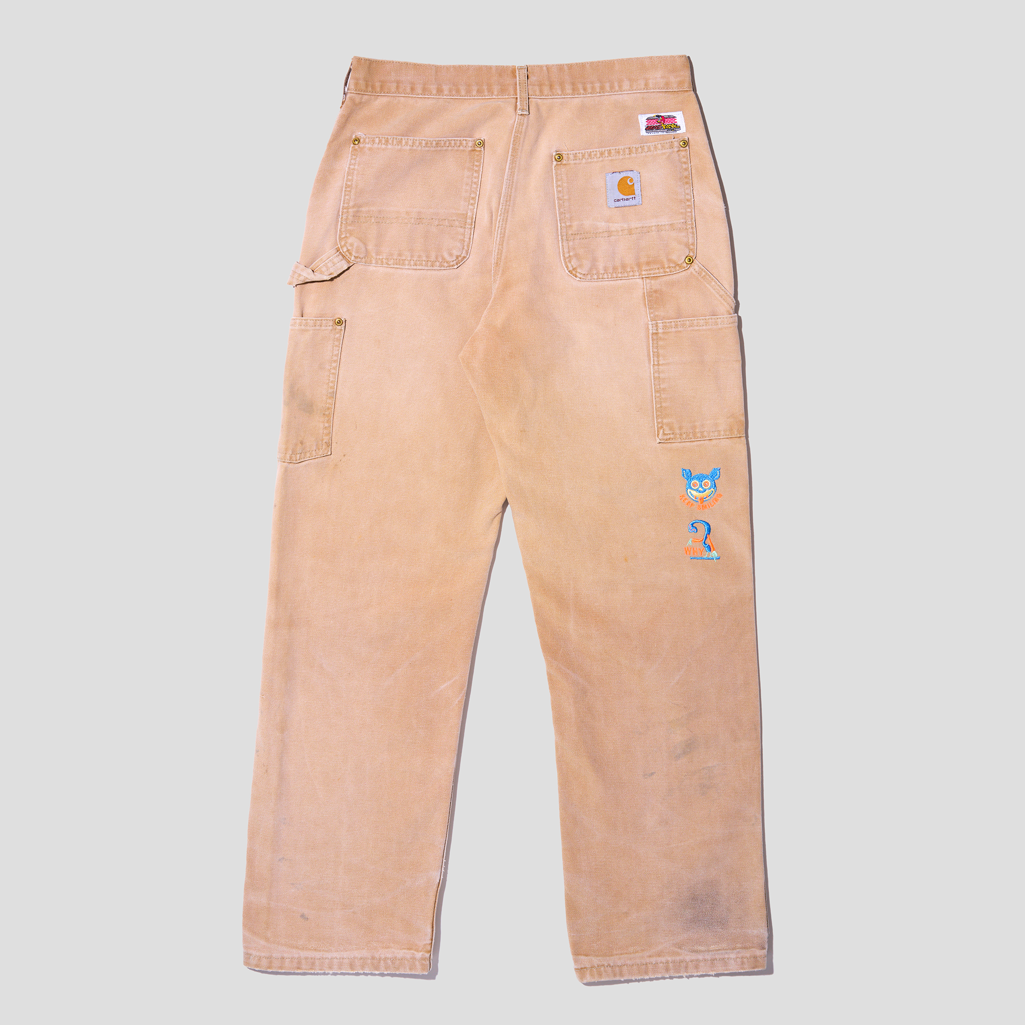 Scum Devil Embroidered Double Knee Duck Canvas Carpenter Pants (30x29)