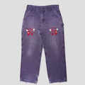 Devil Baby Embroidered Duck Canvas Carpenter Pants (34x30)