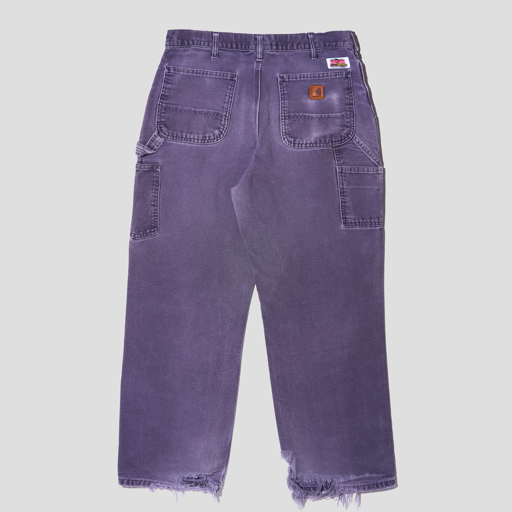 Devil Baby Embroidered Duck Canvas Carpenter Pants (34x30)