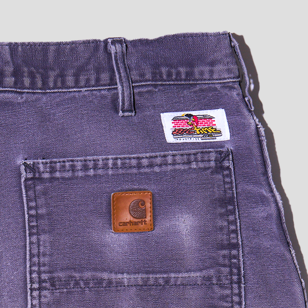Devil Baby Embroidered Duck Canvas Carpenter Pants (34x30)