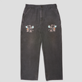 Devil Baby Embroidered Duck Canvas Carpenter Pants (35x32)