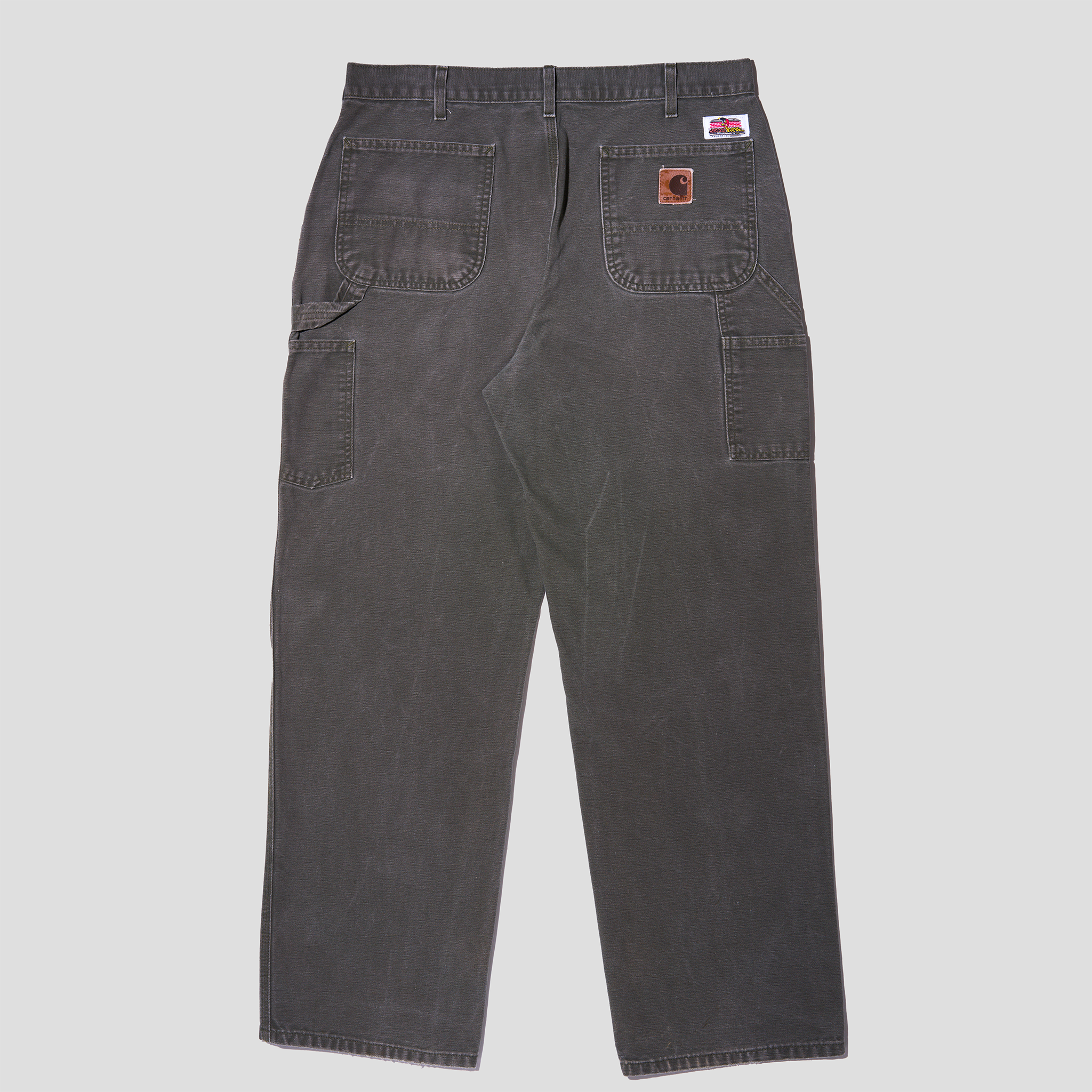 Devil Baby Embroidered Duck Canvas Carpenter Pants (35x32)