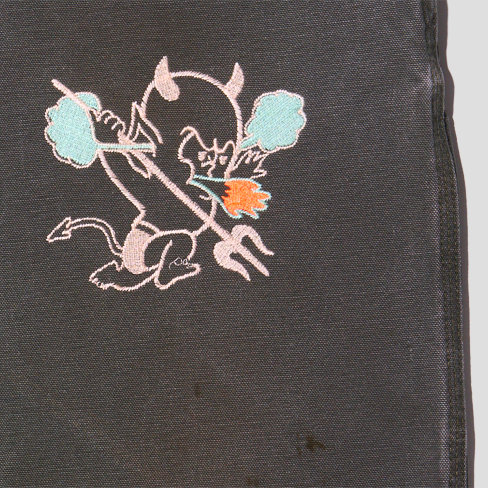Devil Baby Embroidered Duck Canvas Carpenter Pants (35x32)