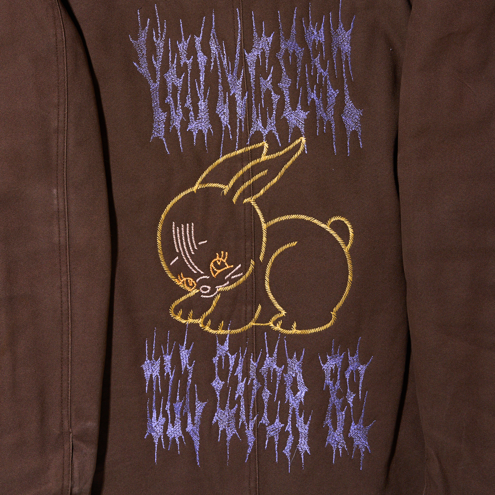 Yung Bunny Embroidered Hooded Work Jacket (L)