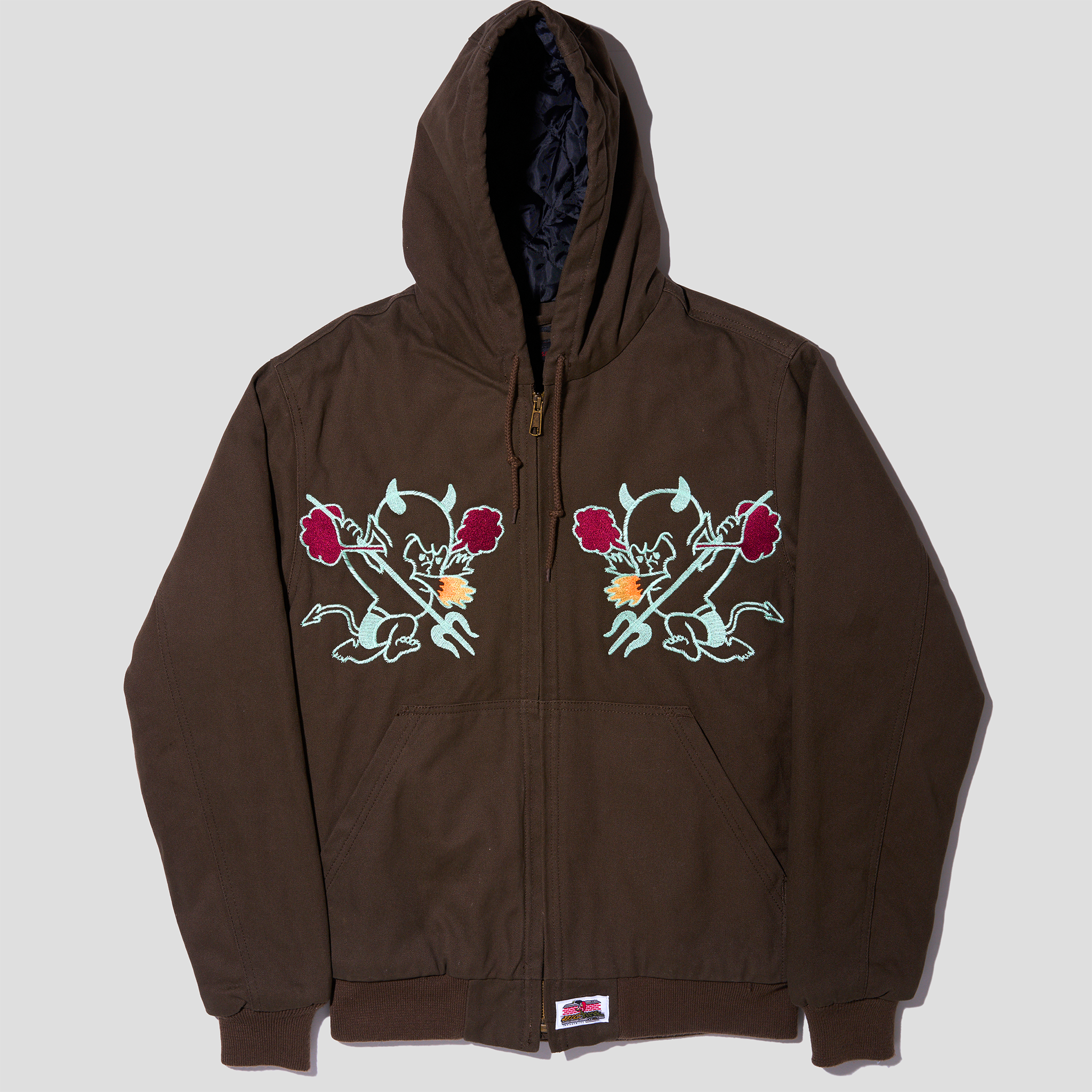 Devil Baby Embroidered Hooded Work Jacket (S)