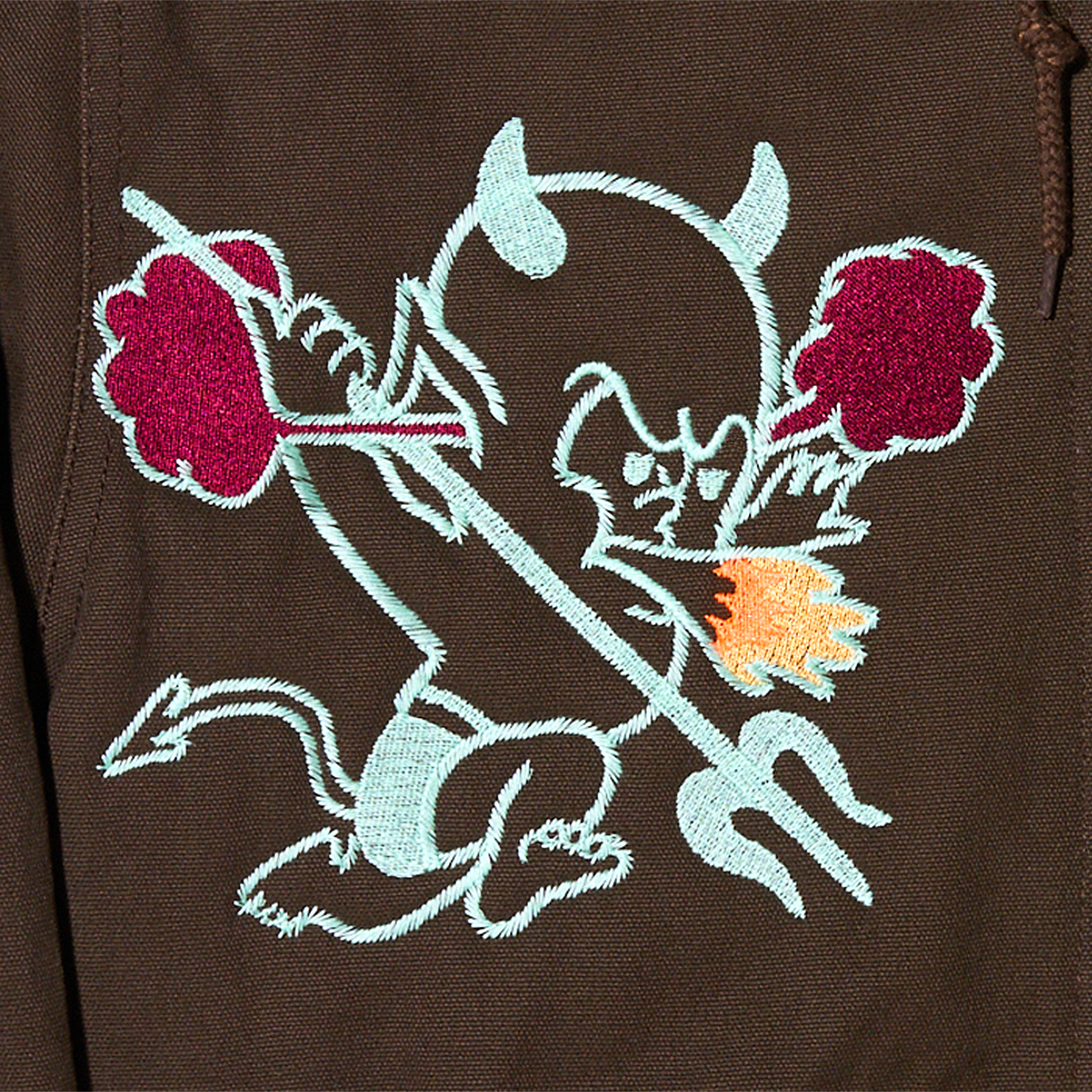 Devil Baby Embroidered Hooded Work Jacket (S)