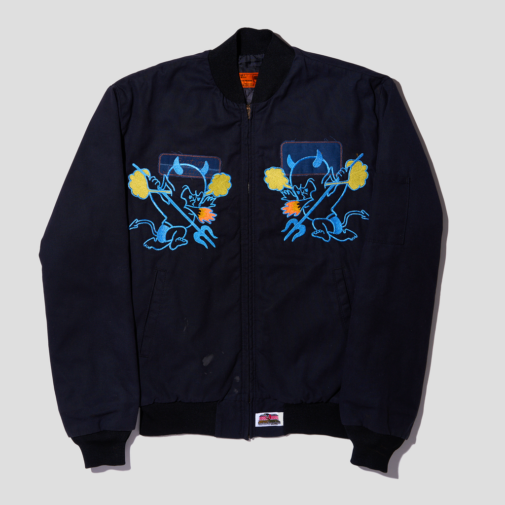 Devil Baby Embroidered Bomber Jacket (M)