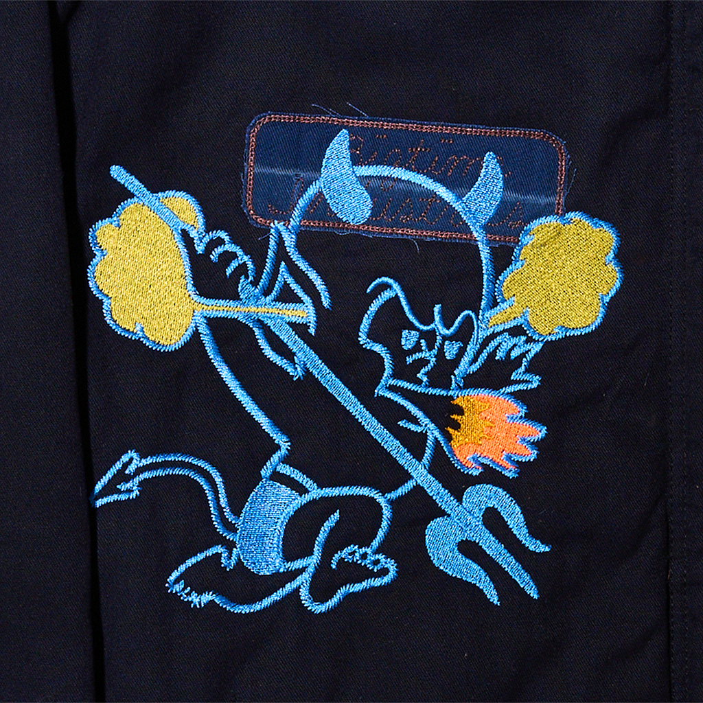 Devil Baby Embroidered Bomber Jacket (M)
