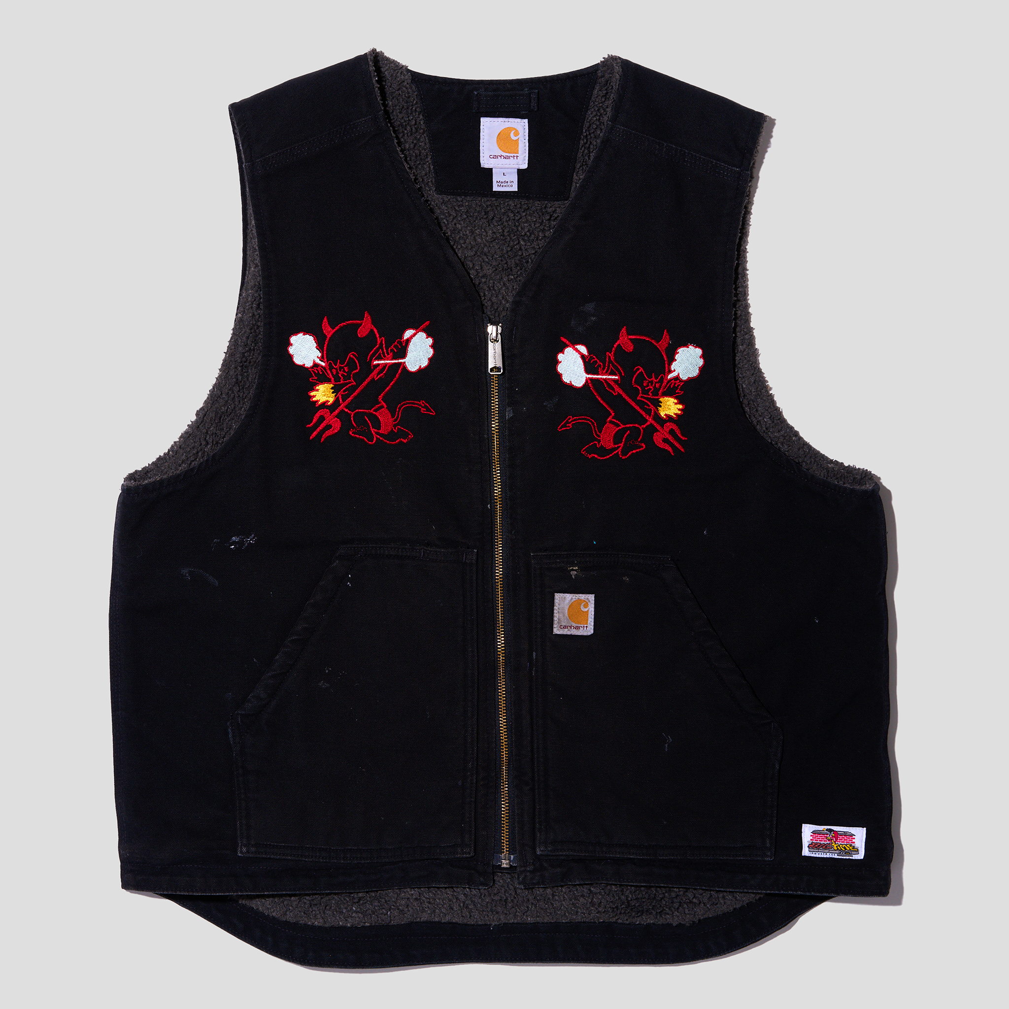 Devil Baby Lined Duck Canvas Work Vest (M)