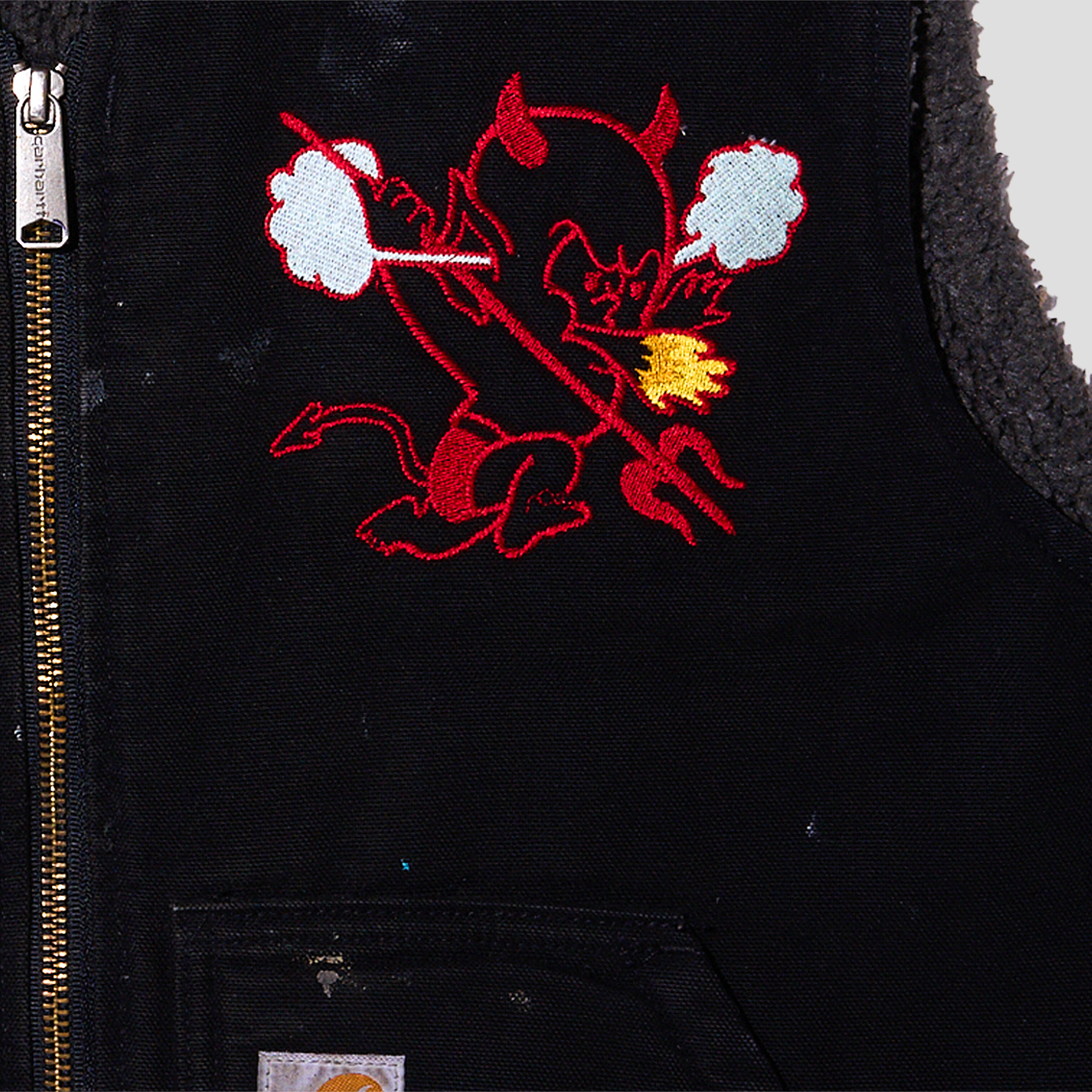 Devil Baby Lined Duck Canvas Work Vest (M)