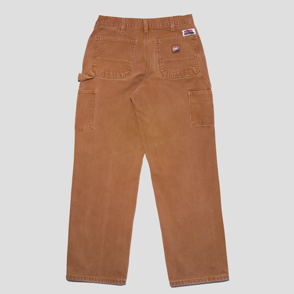 Serving One Machine Embroidered Duck Canvas Carpenter Pants (32x30)