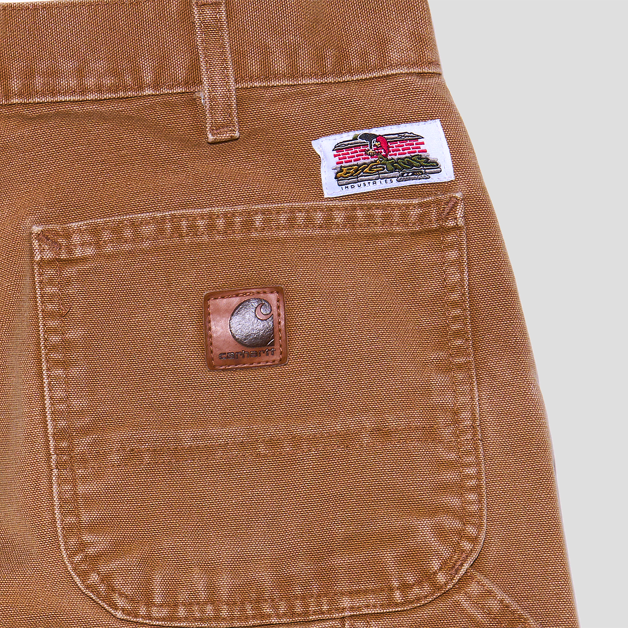 Serving One Machine Embroidered Duck Canvas Carpenter Pants (32x30)