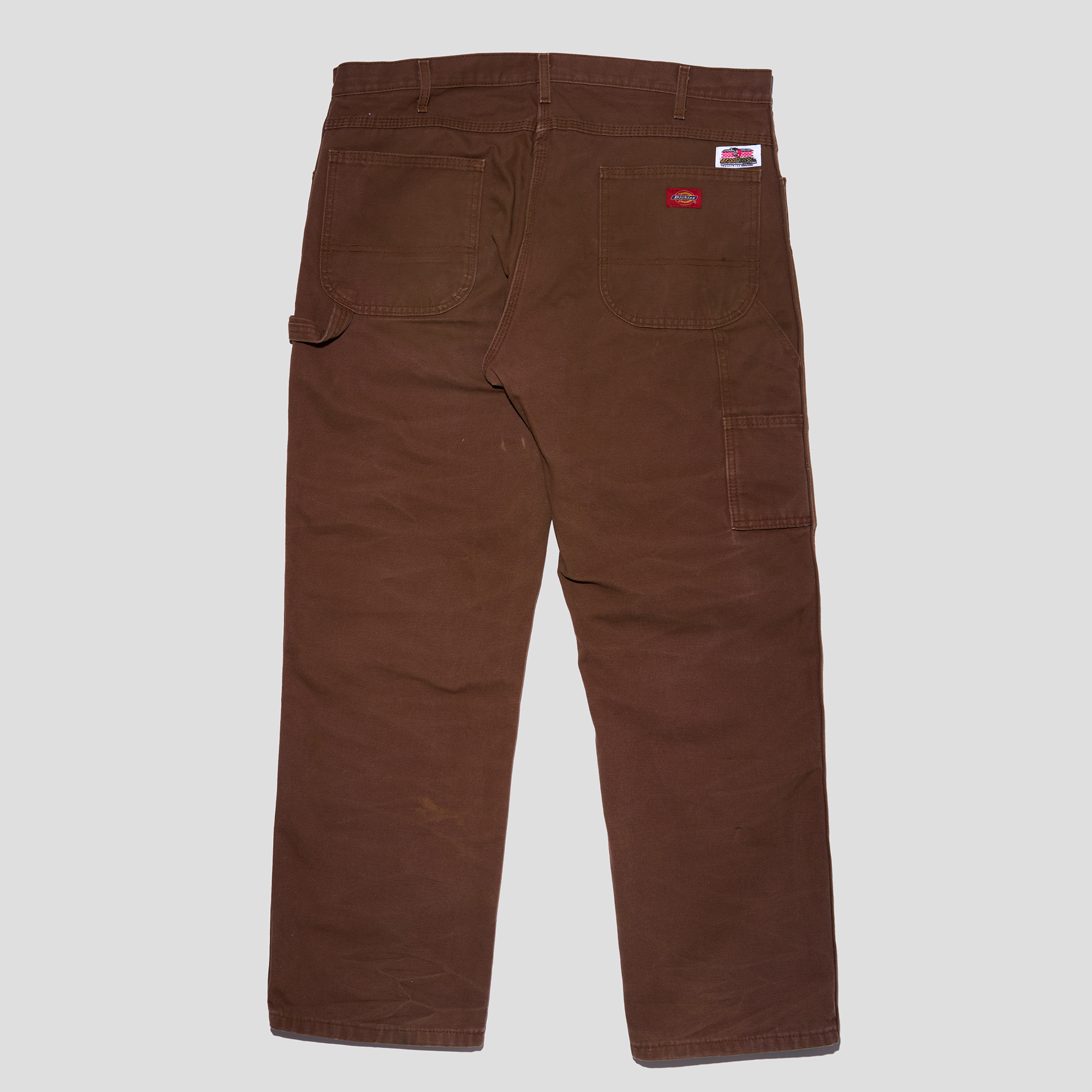 Serving One Machine Embroidered Duck Canvas Carpenter Pants (38x30)