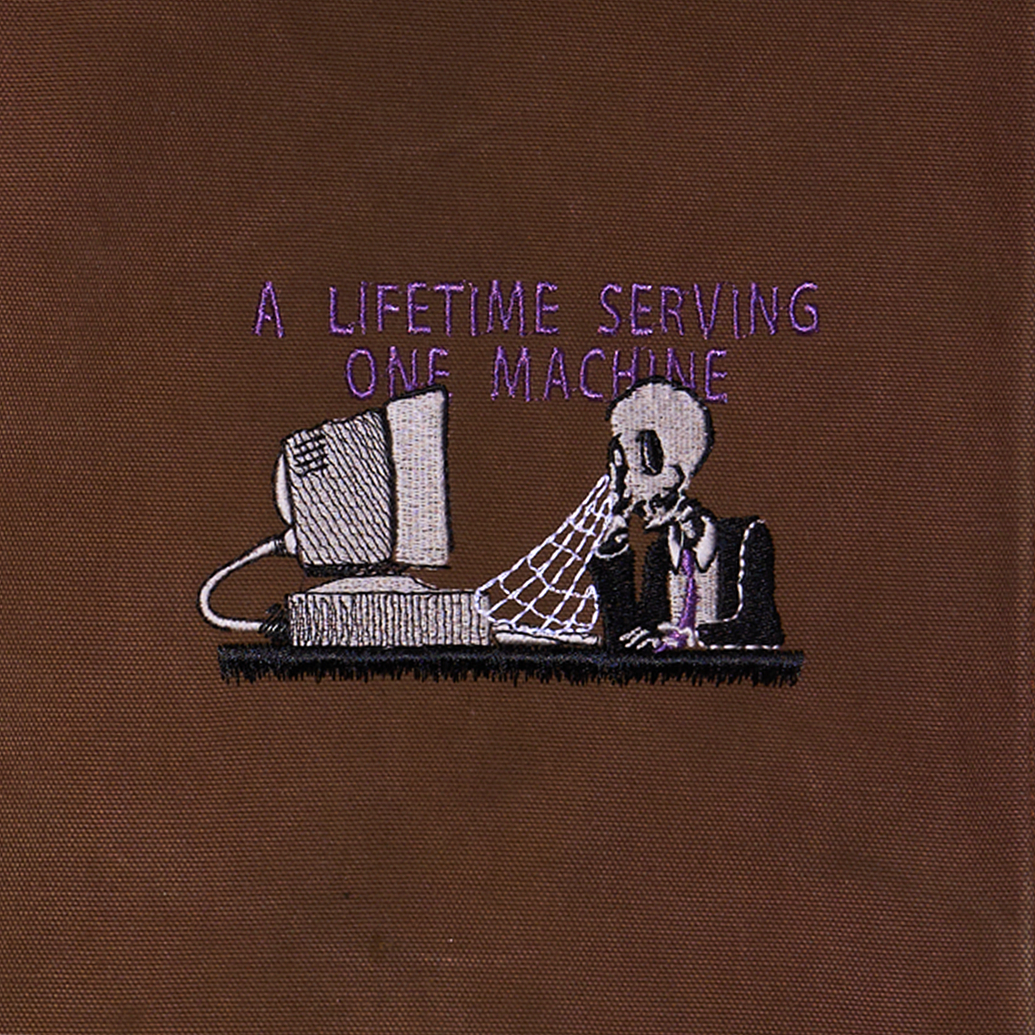 Serving One Machine Embroidered Duck Canvas Carpenter Pants (38x30)