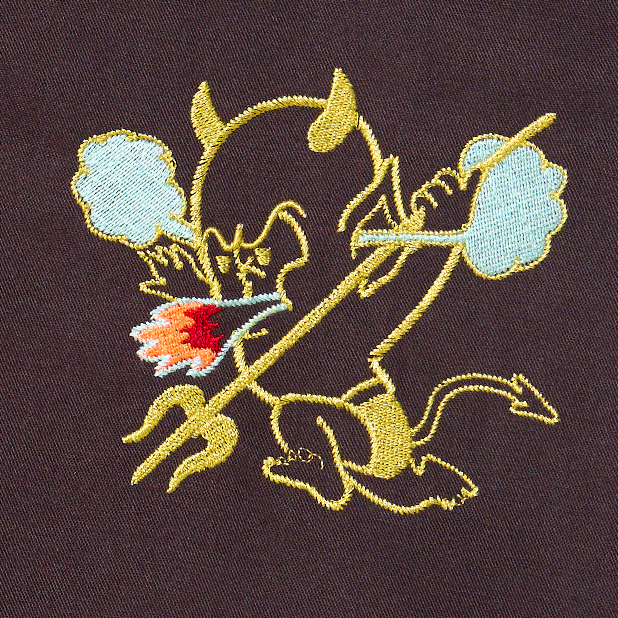 Devil Baby Embroidered Twill Workwear Chinos