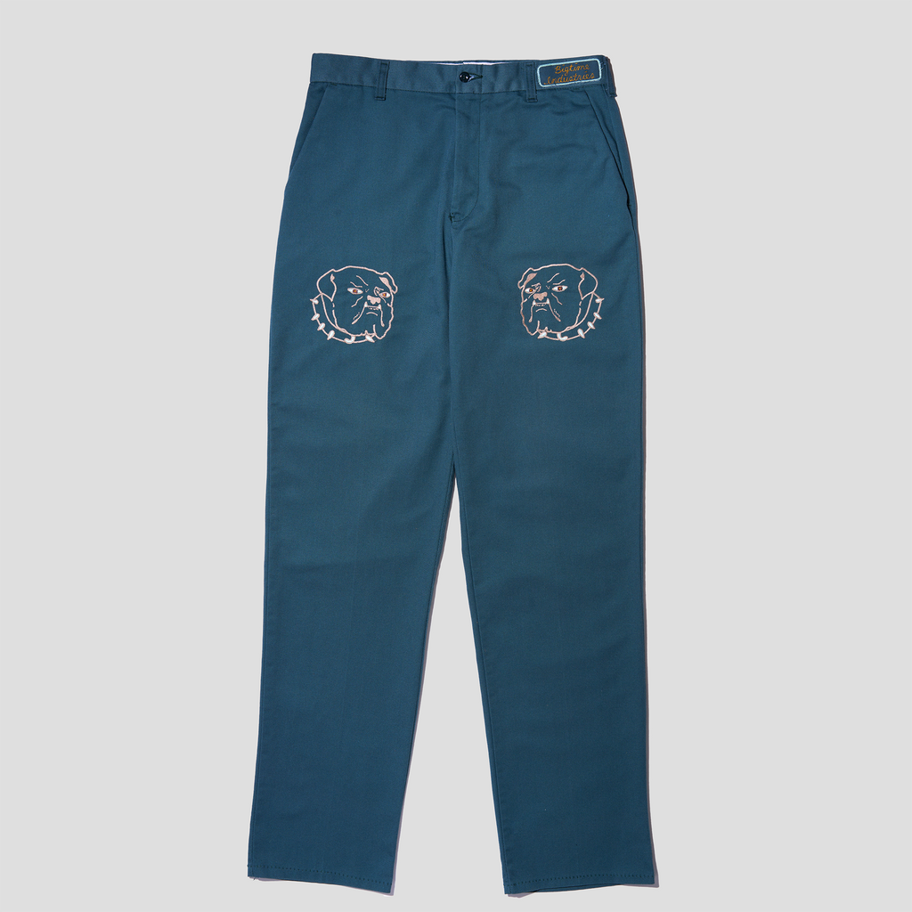 Bulldog Embroidered Twill Workwear Chinos